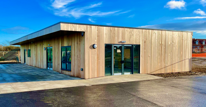 modular building for a sports facility at Elsea Park